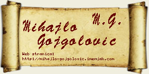 Mihajlo Gojgolović vizit kartica
